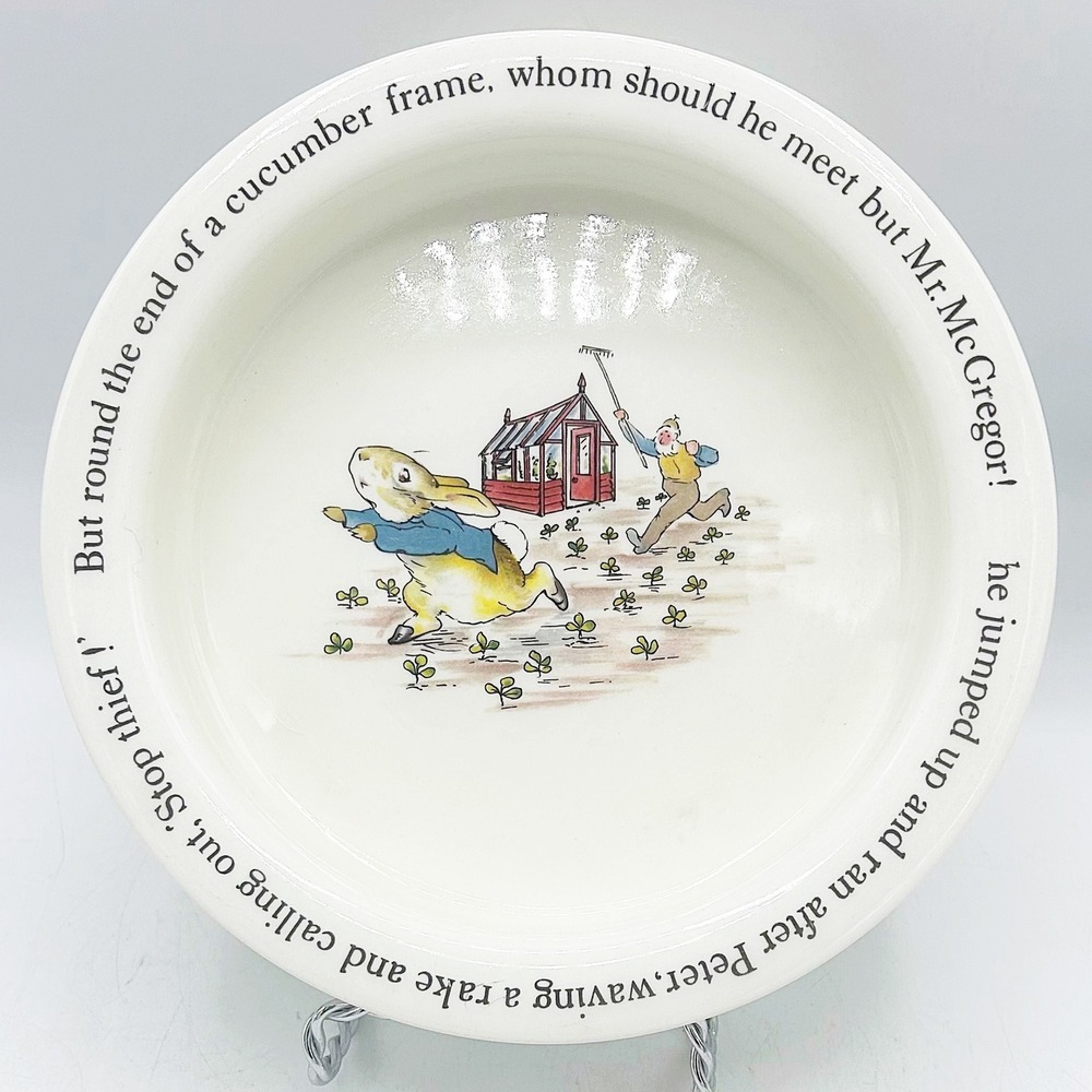 Wedgwood Peter Rabbit Nursery Porringer Bowl Beatrix Potter Made‎ in England
